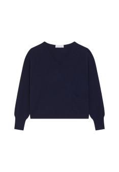 Short cashmere sweater with pocket - Balba