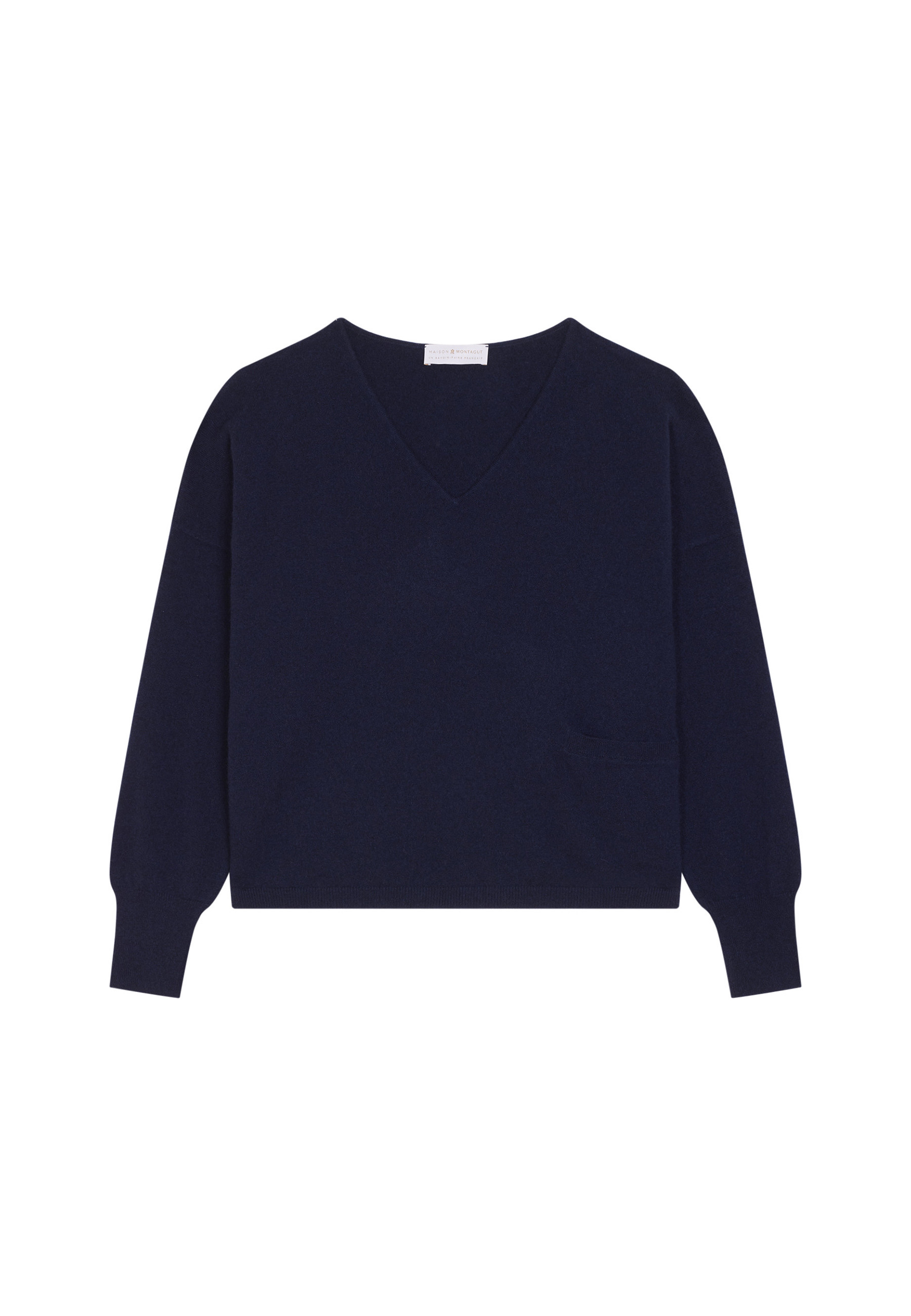 Short cashmere sweater with pocket - Balba