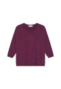 Loose-fitting merino wool round neck sweater - Azel