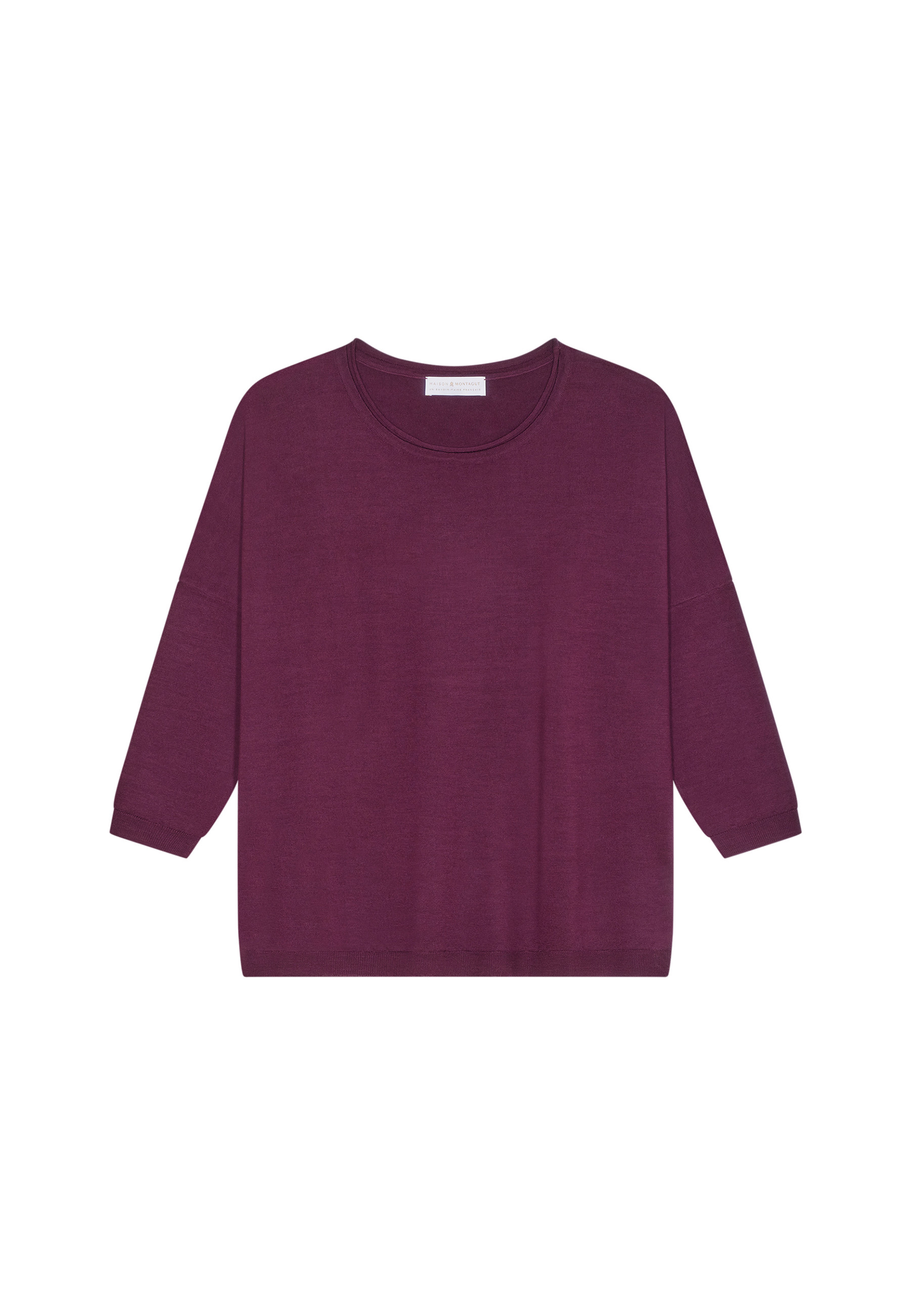 Loose-fitting merino wool round neck sweater - Azel