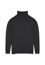 Merino wool turtleneck sweater with slits - Amy