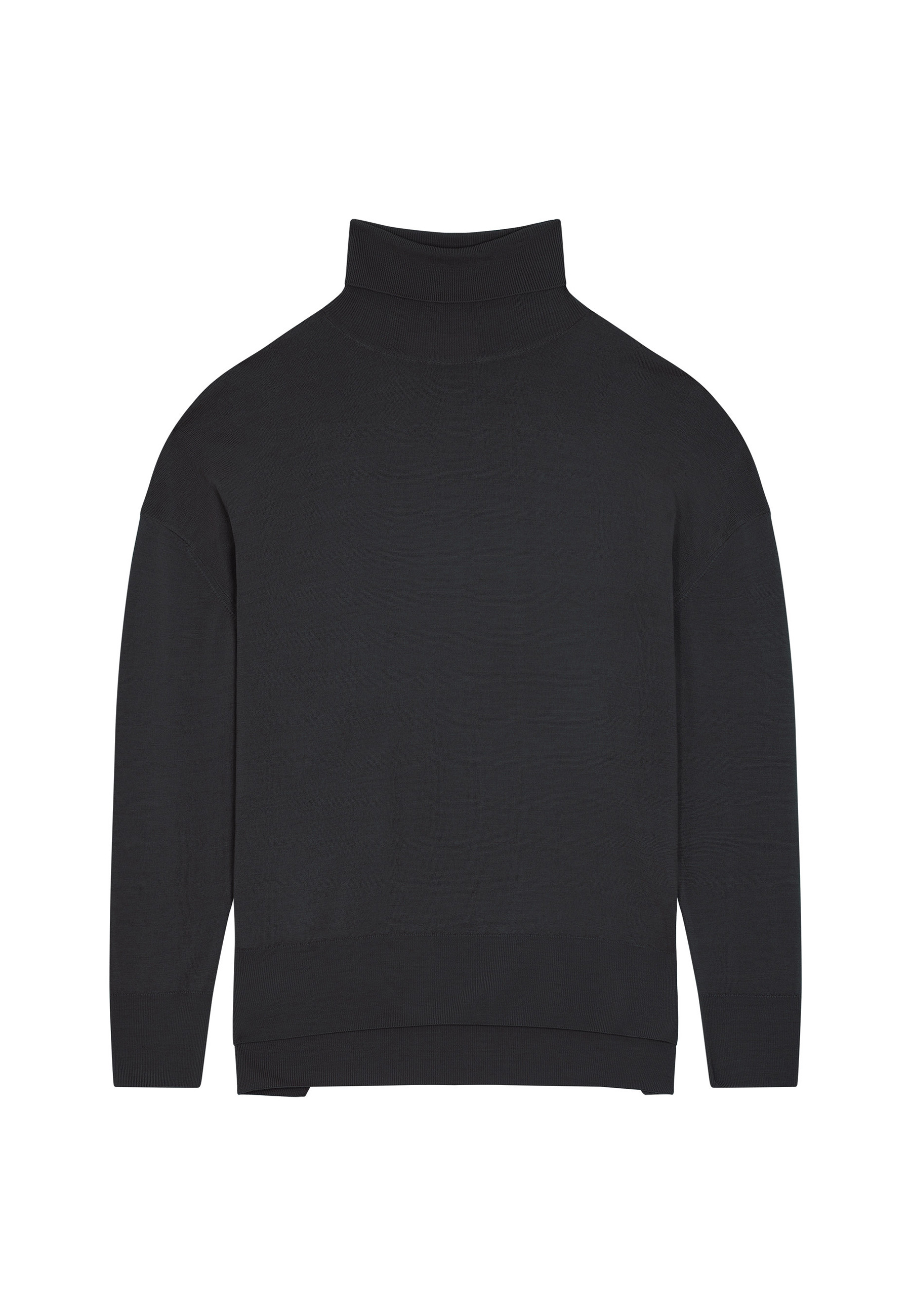 Merino wool turtleneck sweater with slits - Amy