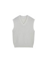 Sleeveless V-neck sweater in merino wool - Felipe