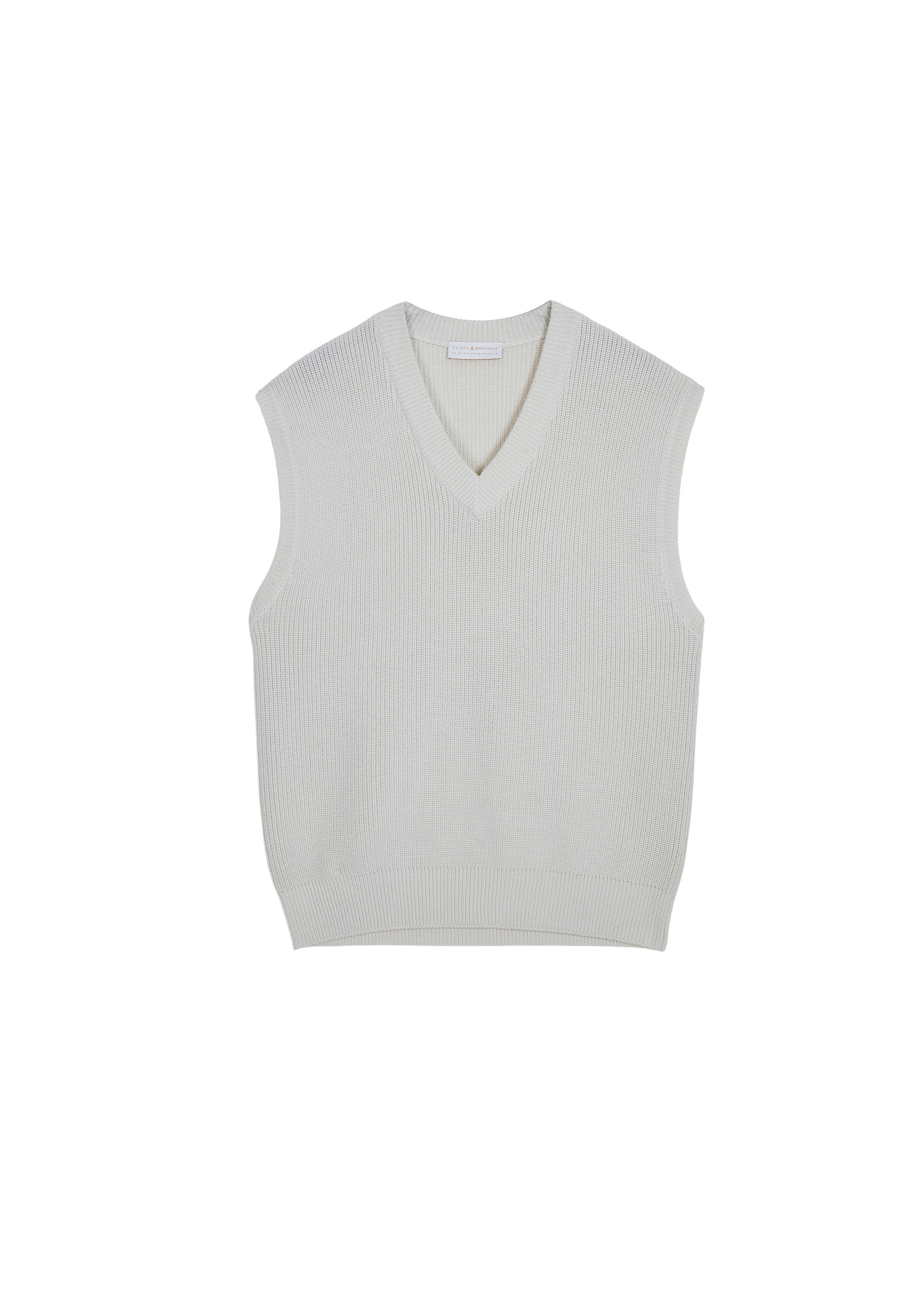 Sleeveless V-neck sweater in merino wool - Felipe