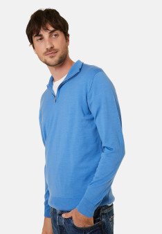 Pull col camionneur avec logo en laine mérinos - Ryan