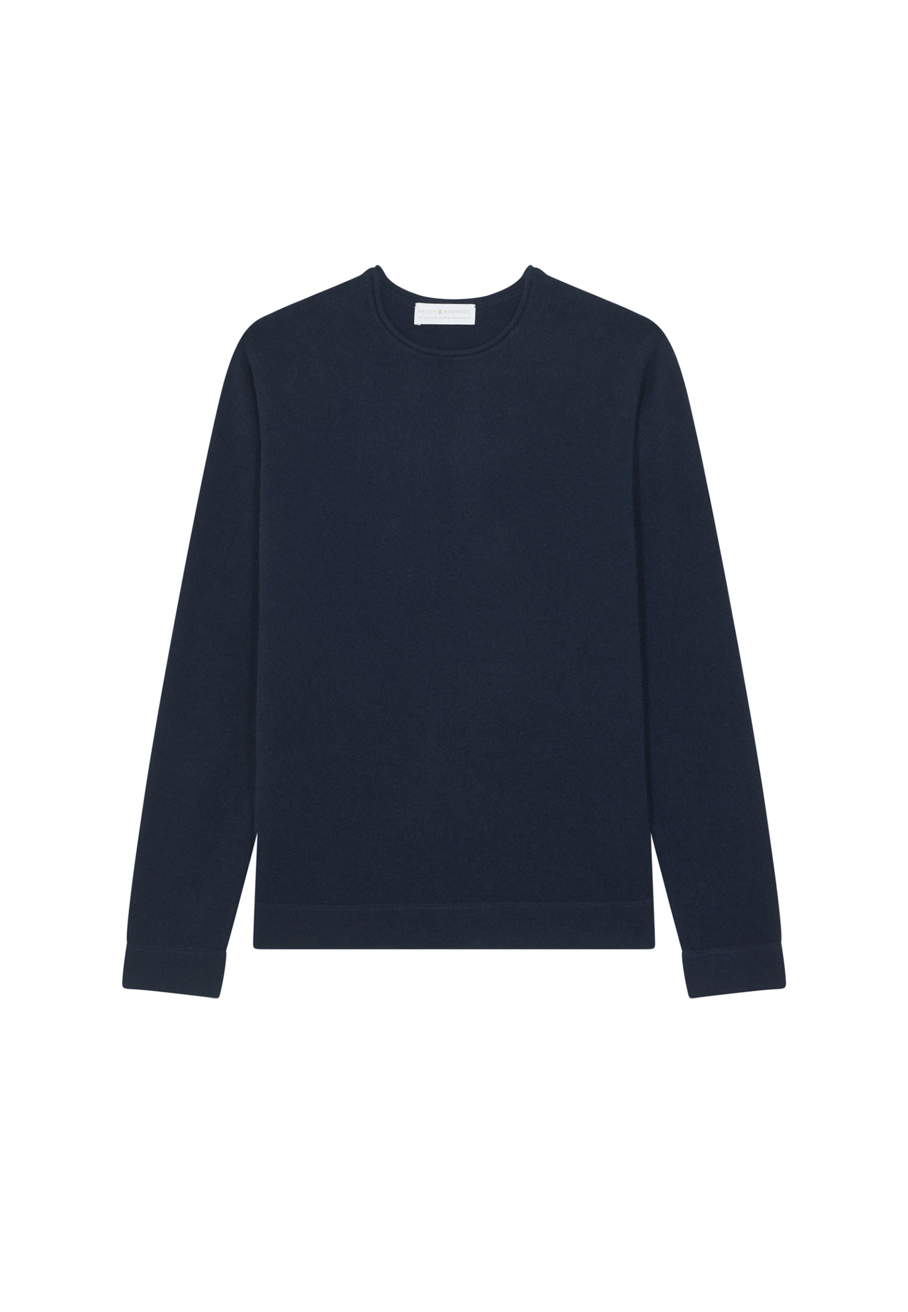 Round-neck cashmere sweater with rolled finishes - Ernest
