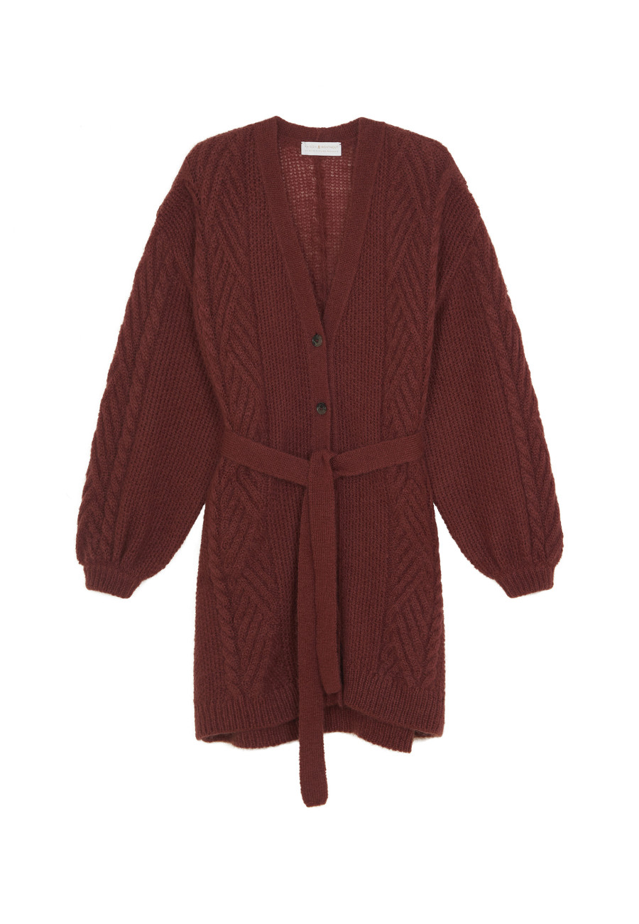 Balloon sleeve buttoned mohair coat - Galilee