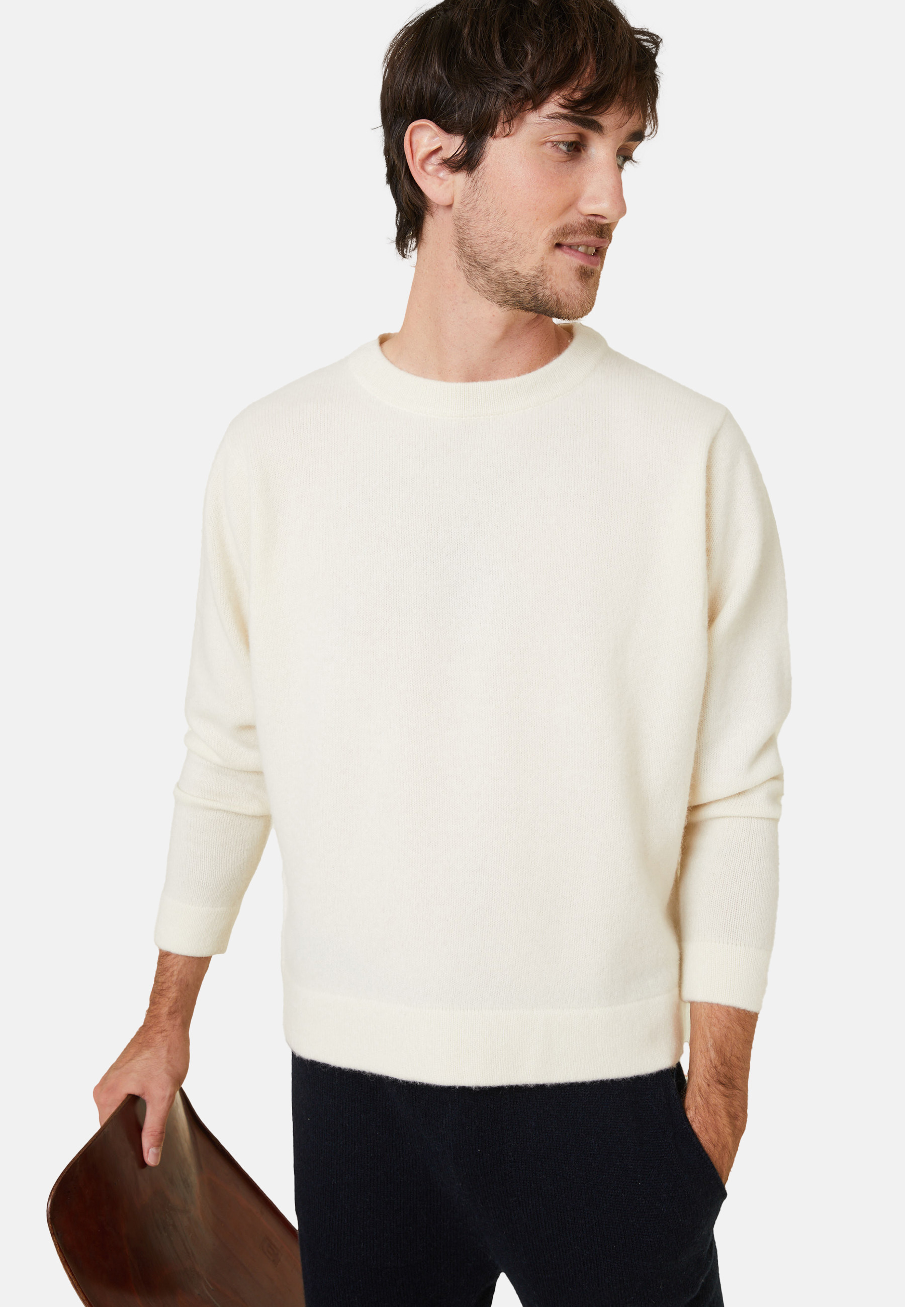 Wool and cashmere round neck sweater - Fado