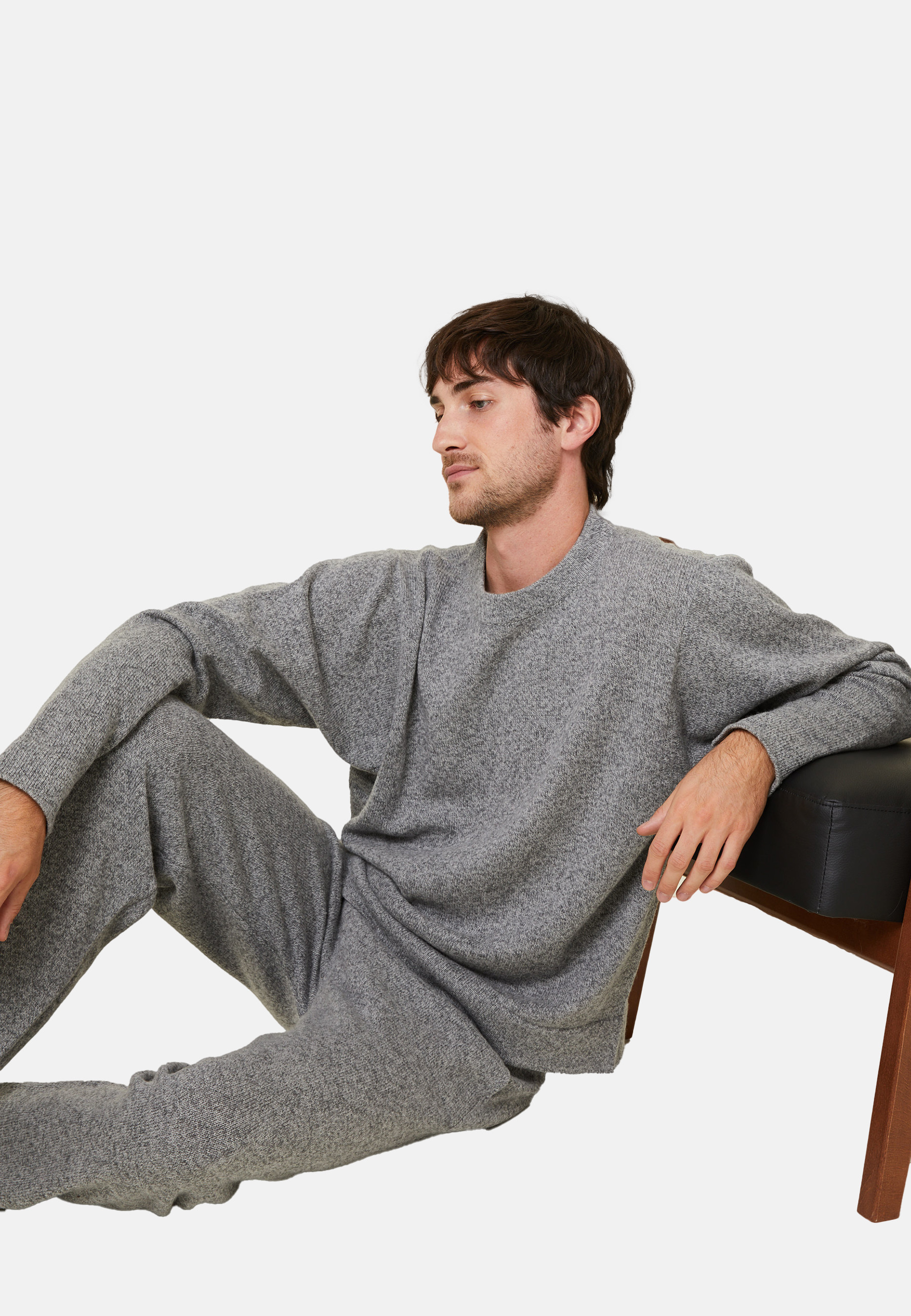 Pull col rond en laine et cachemire - Fado