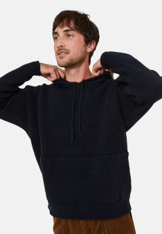 Hoodie à capuche avec poches en laine et cachemire - Fabio