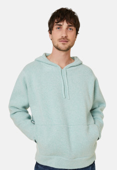 Hoodie à capuche avec poches en laine et cachemire - Fabio