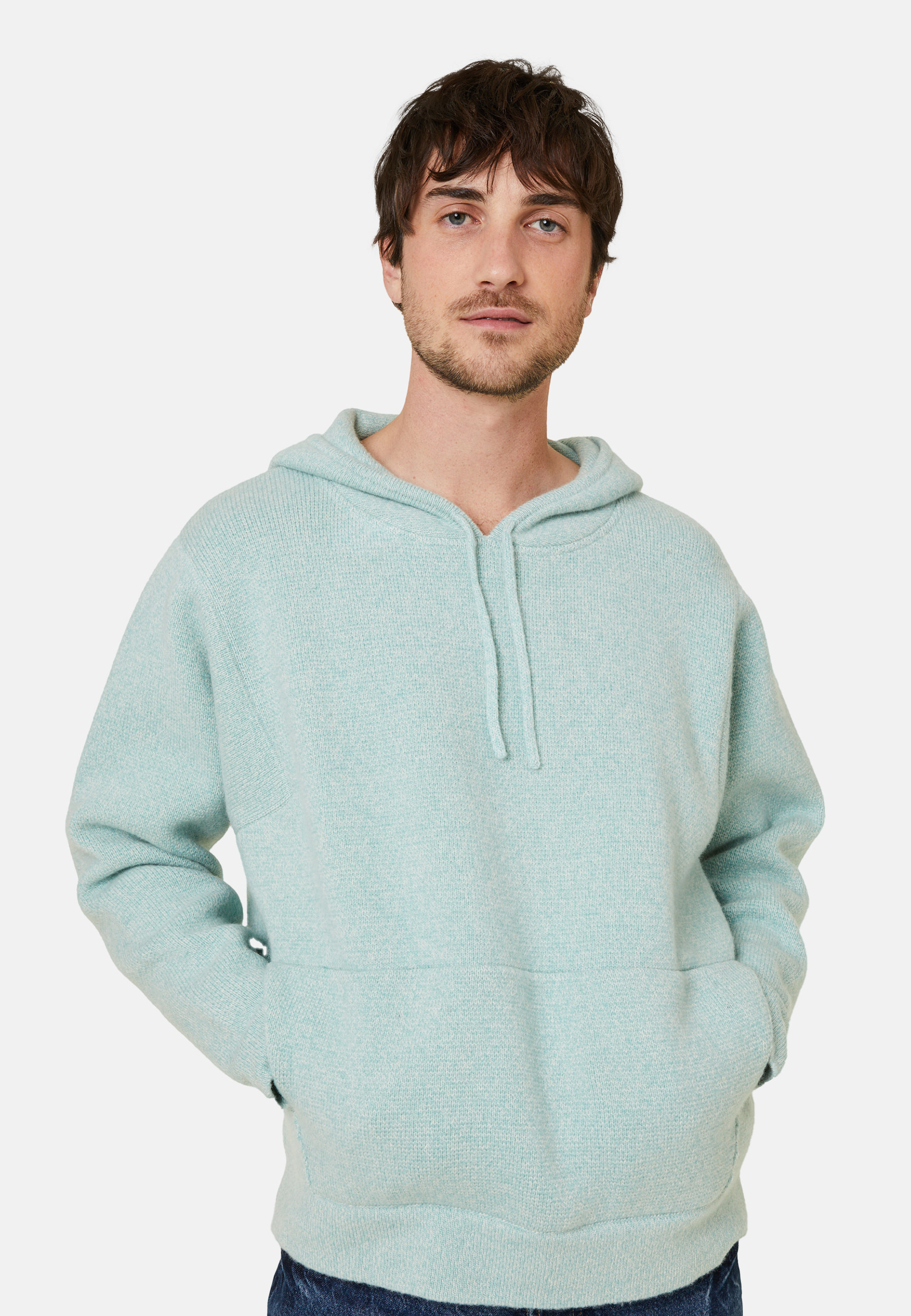 Hoodie à capuche avec poches en laine et cachemire - Fabio