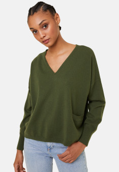 Pull court en cachemire avec poche - Balba