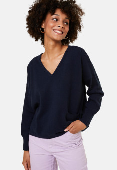 Short cashmere sweater with pocket - Balba
