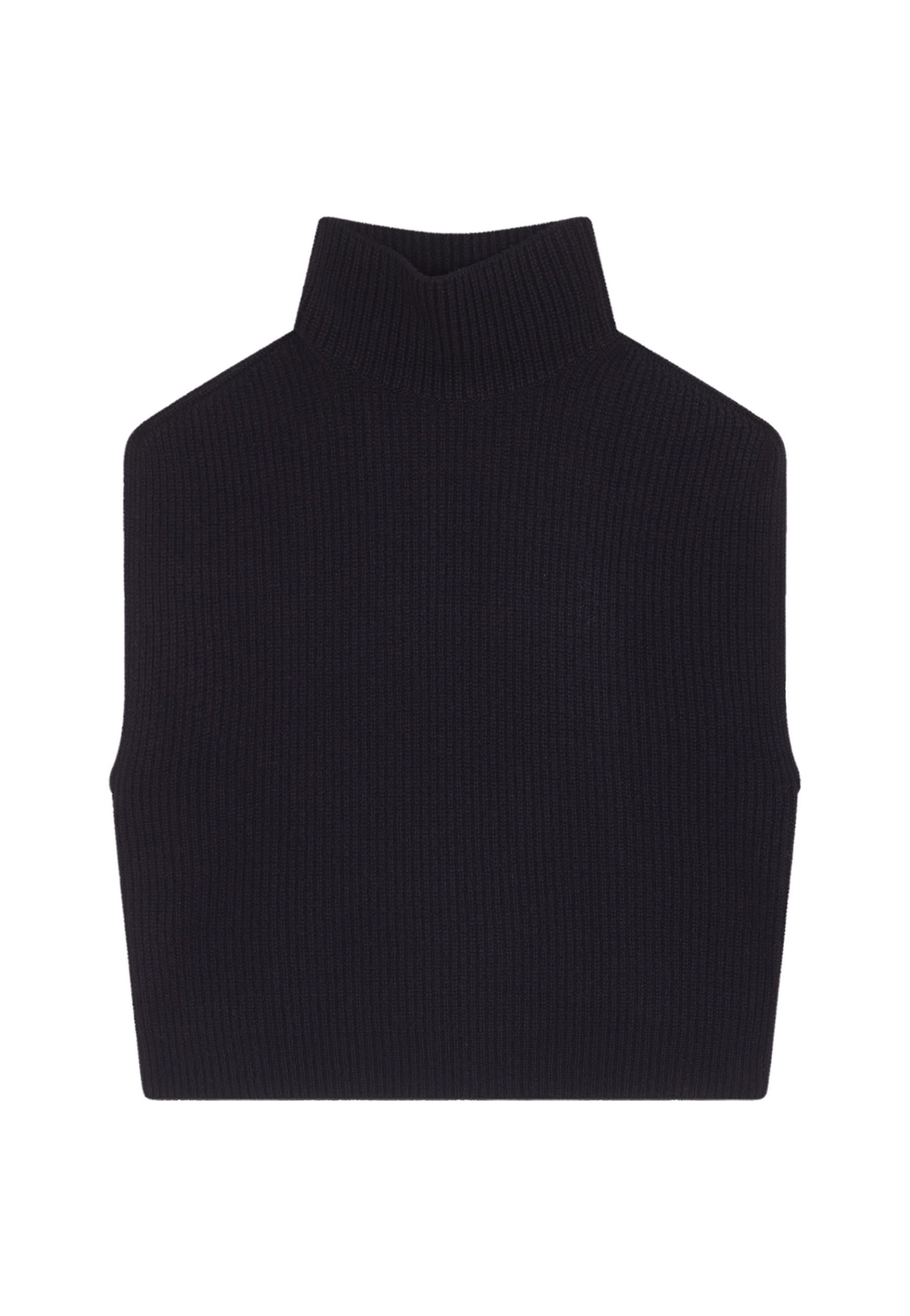 Sleeveless high-neck sweater in recycled cashmere and wool - Dalya