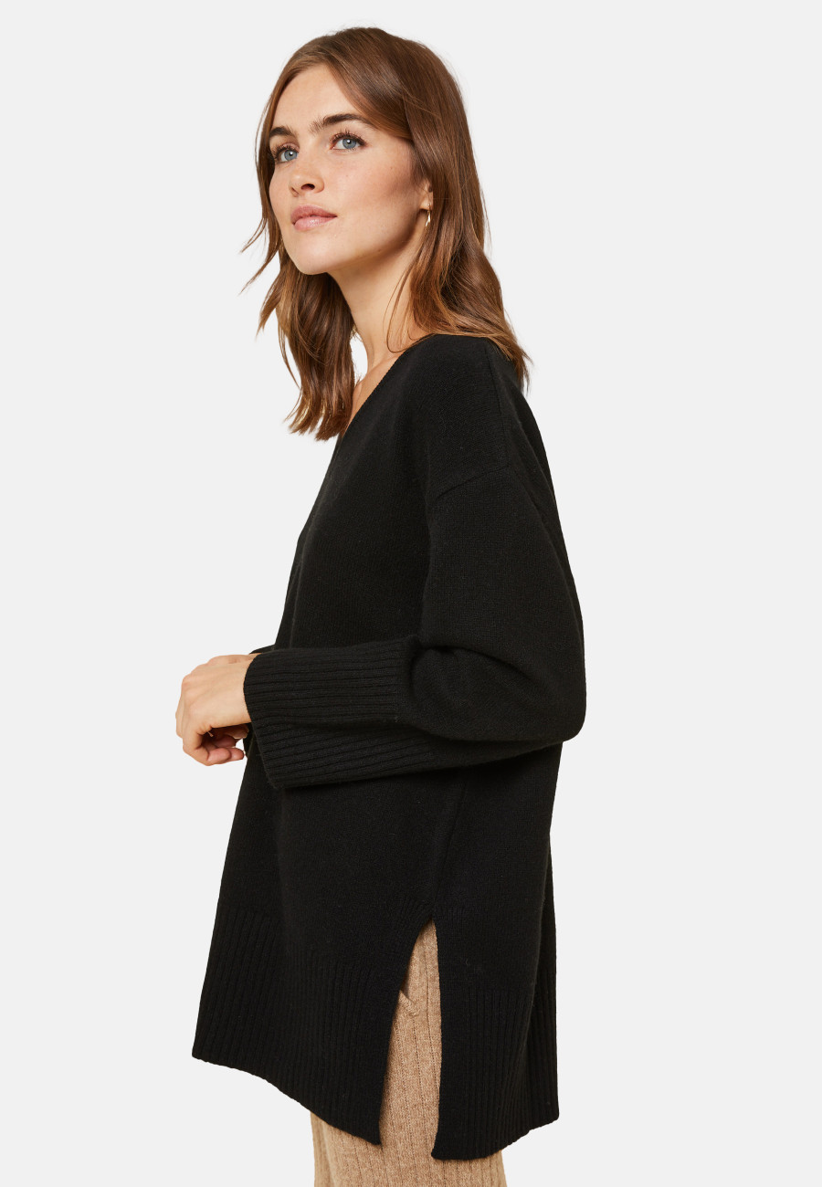 Suéter Cashmere Blend com fenda solta - Darius