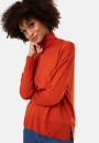 Merino wool turtleneck sweater with slits - Amy