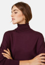 Merino wool turtleneck sweater with slits - Amy