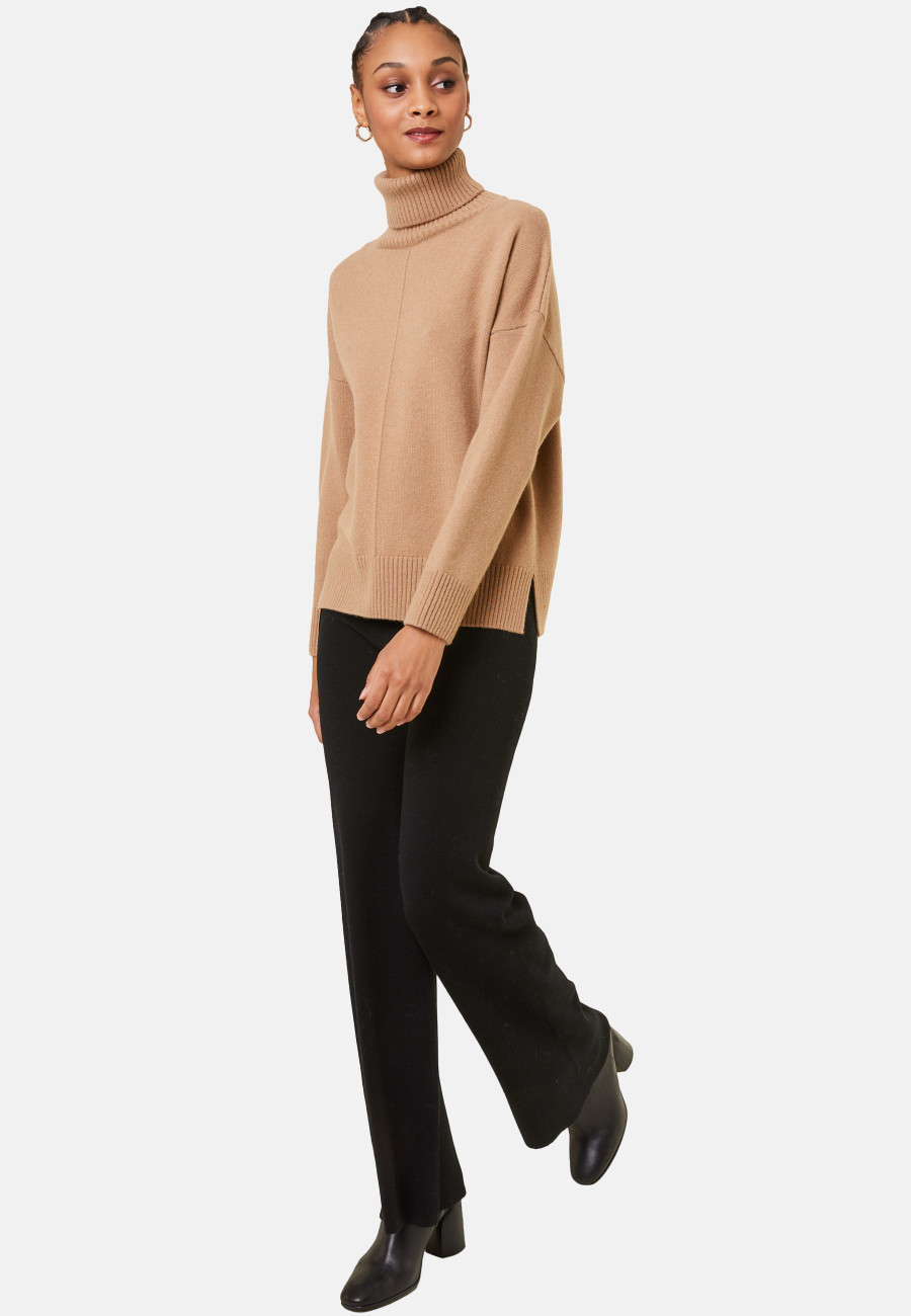 Calças com bolso em lã merino - Gaetane