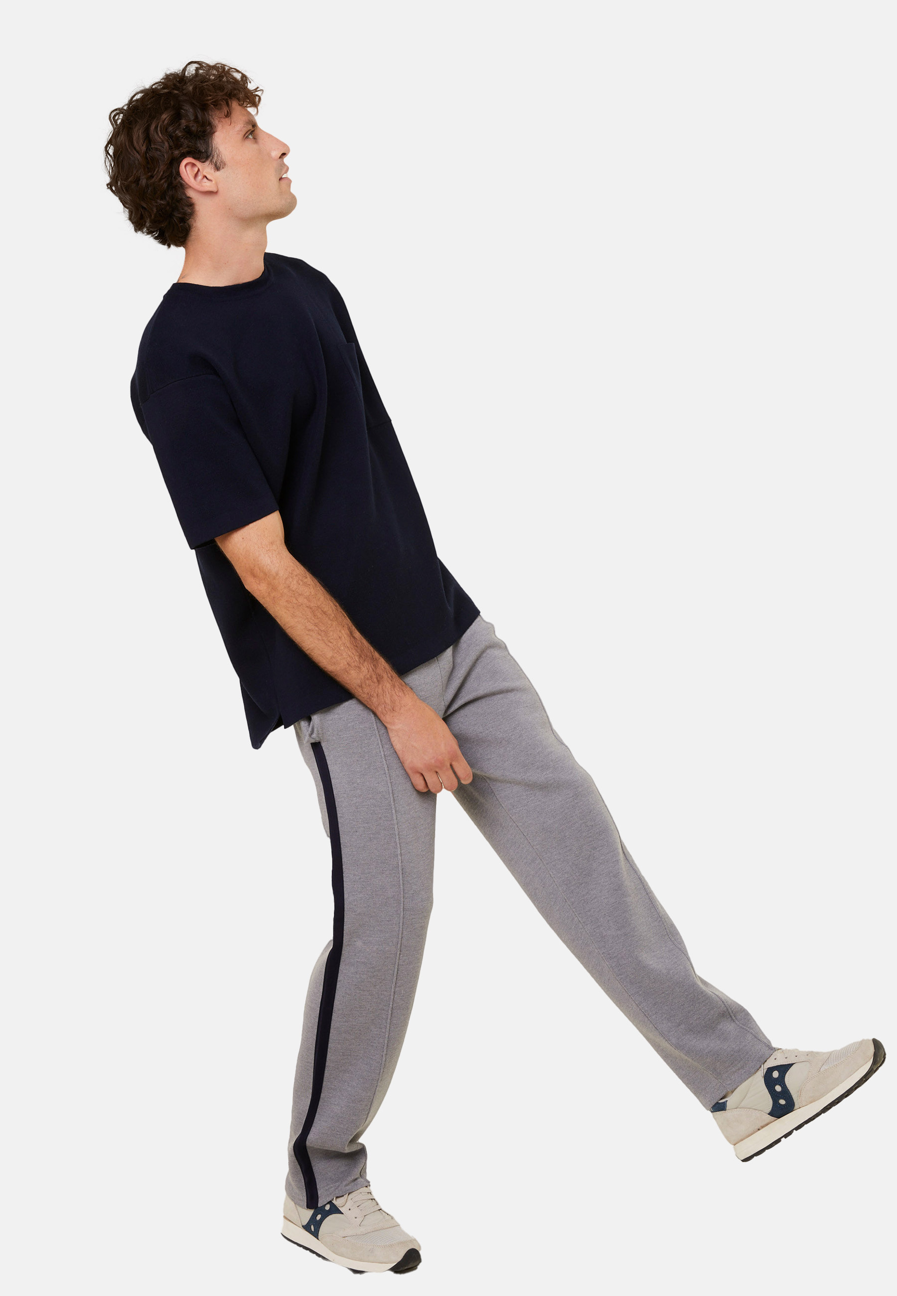 Pantalon à poches en laine mérinos et Fil Lumière - Franck