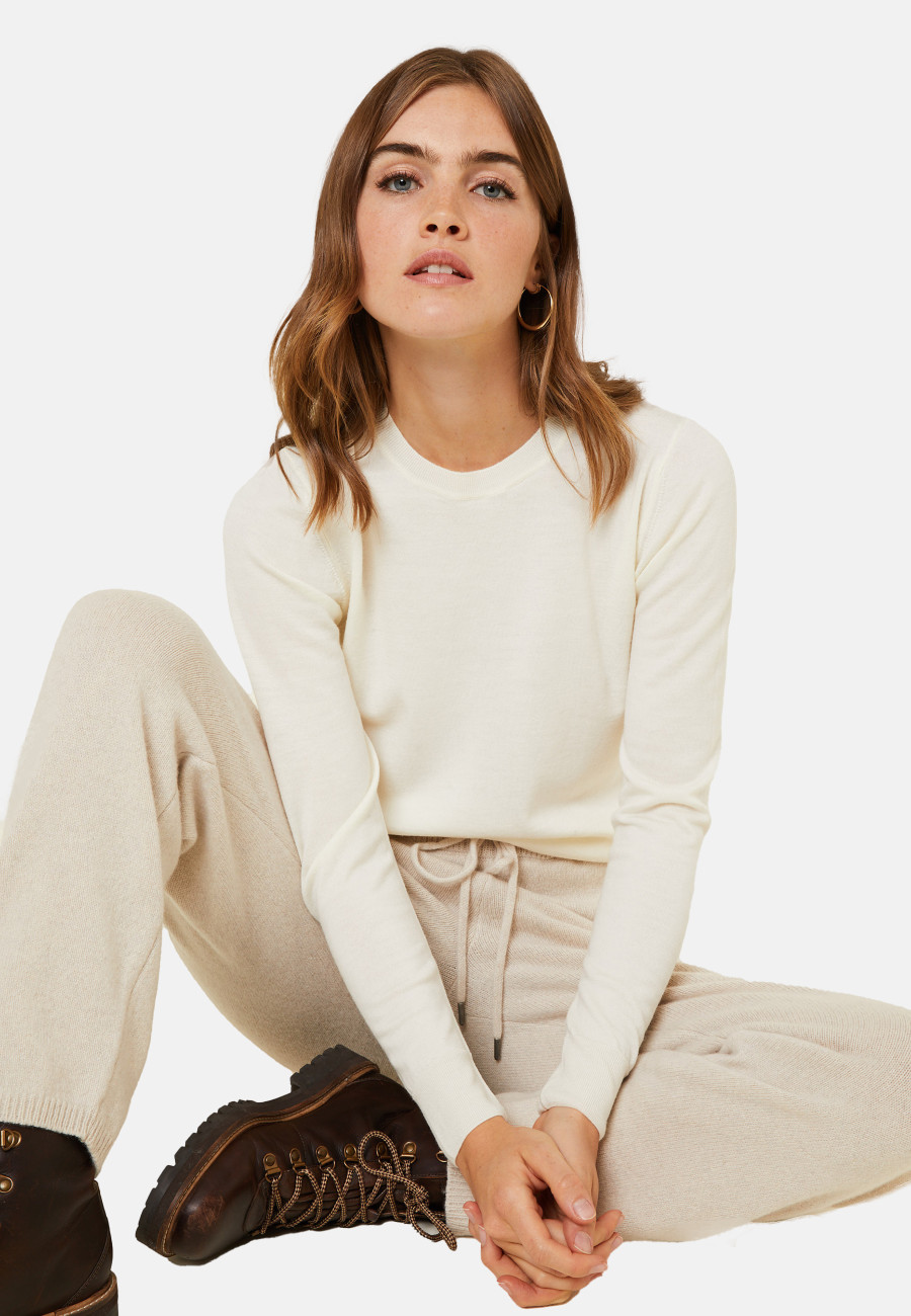 Merino wool round neck sweater - Asena
