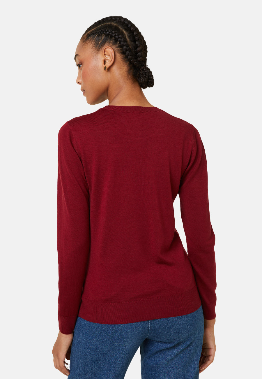 Suéter de lã merino com gola redonda - Asena