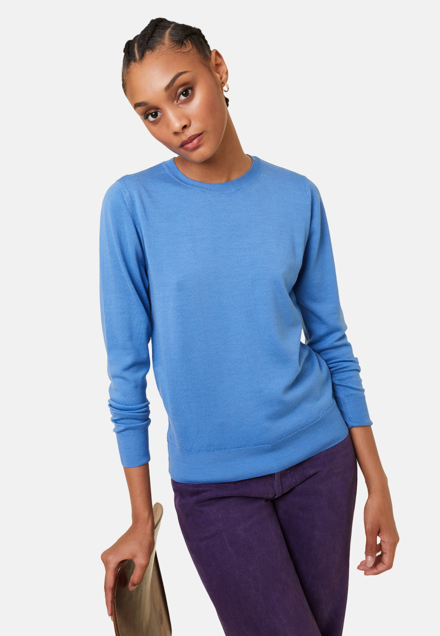 Suéter de lã merino com gola redonda - Asena