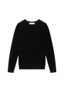 Pull col rond en laine mérinos - Asena 7810 noir - 01 Noir