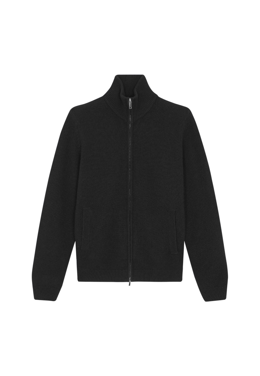 Zipped jacket in 4-ply cashmere - Balthazar