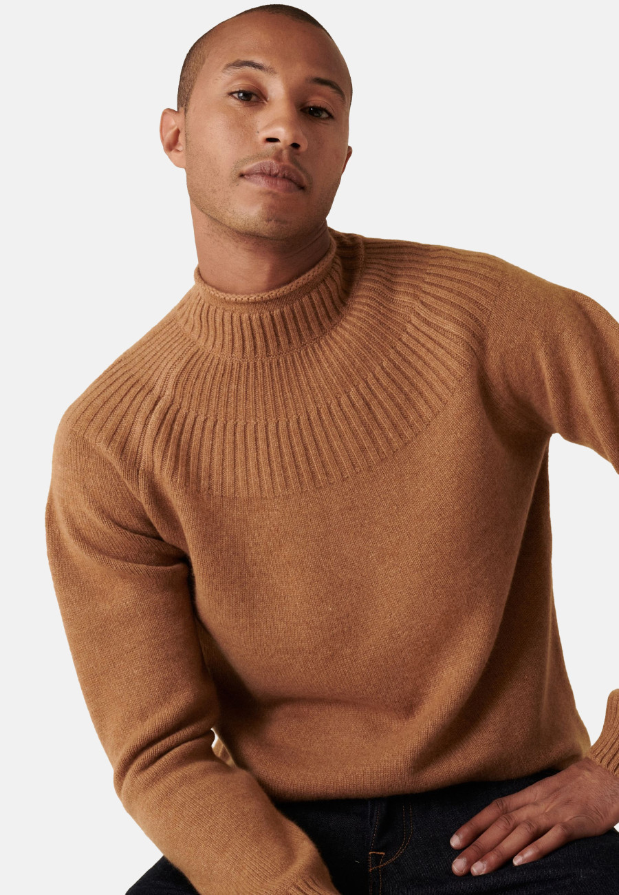 Cashmere sweater collar with mesh set - Arman