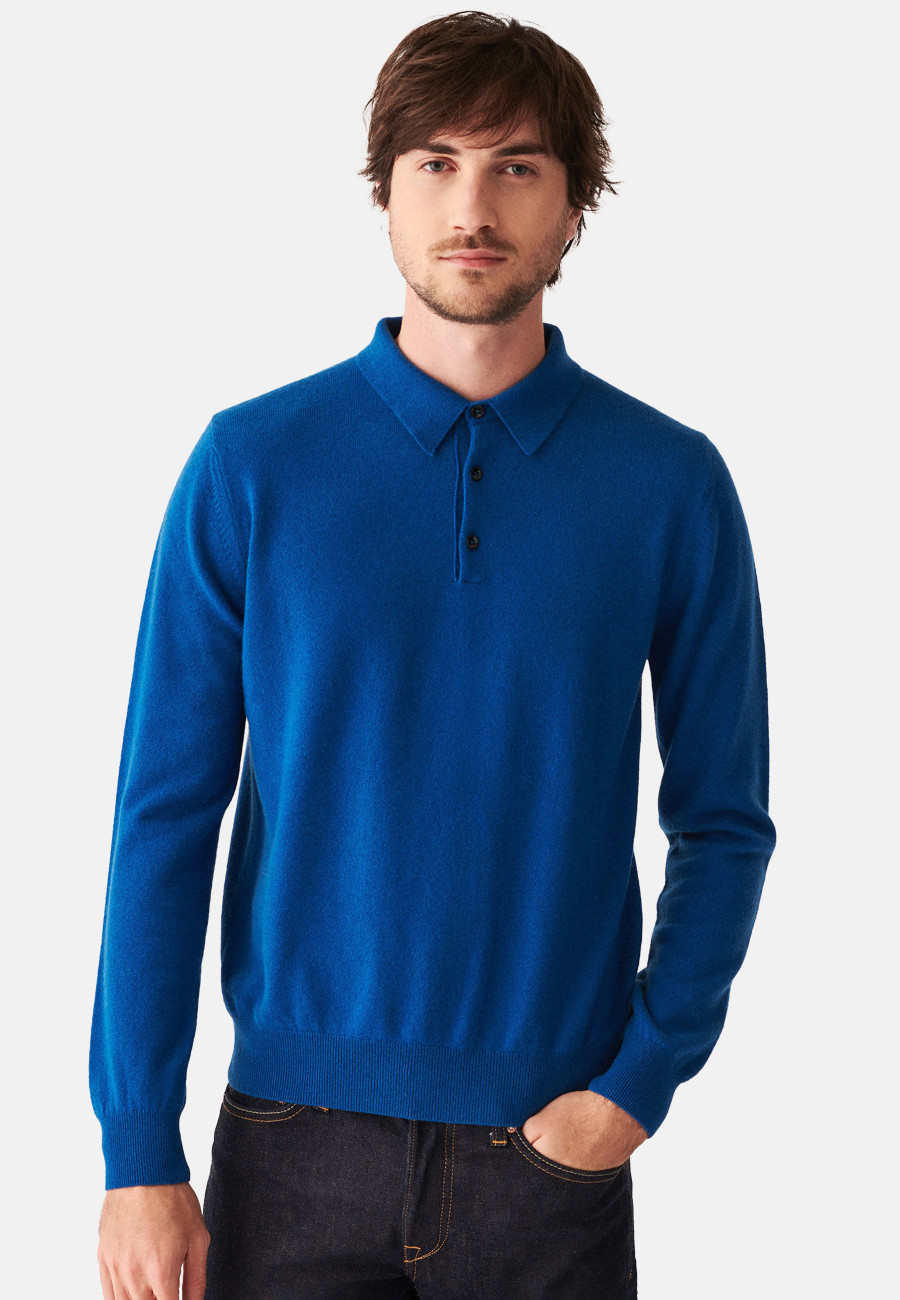 Suéter de cashmere com gola polo - Emerson