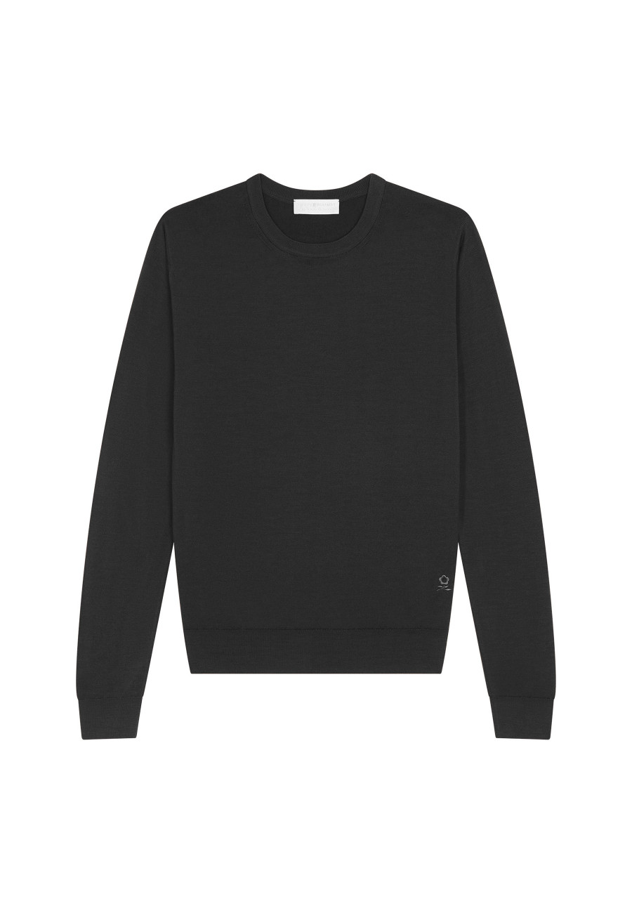 Suéter de lã merino com gola redonda Eddie