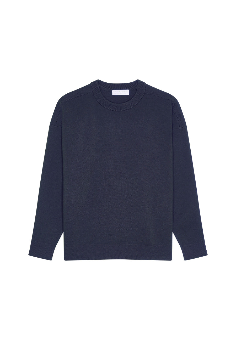 Loose-fit round-neck sweater in merino wool - Felix