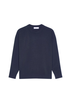 Loose-fit round-neck sweater in merino wool - Felix