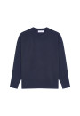 Pull ample col rond en laine mérinos - Felix 7840 marine - 05 Bleu marine