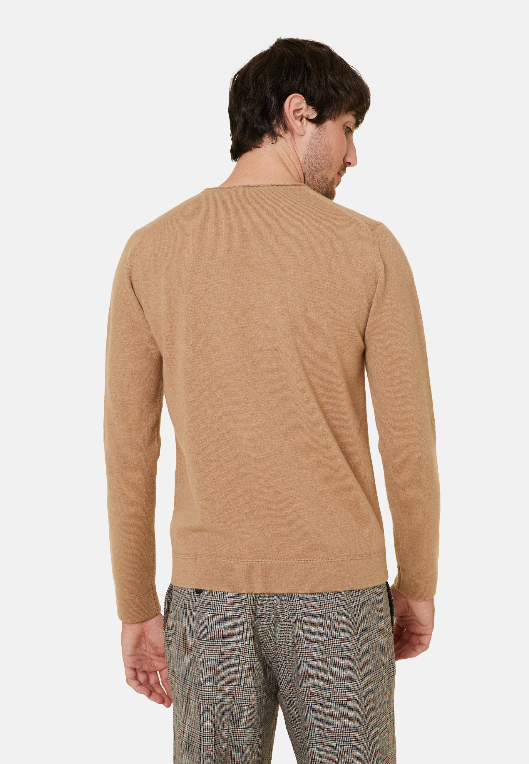 Pull col rond en cachemire finitions roulotées - Ernest