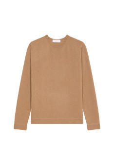Round-neck cashmere sweater with rolled finishes - Ernest