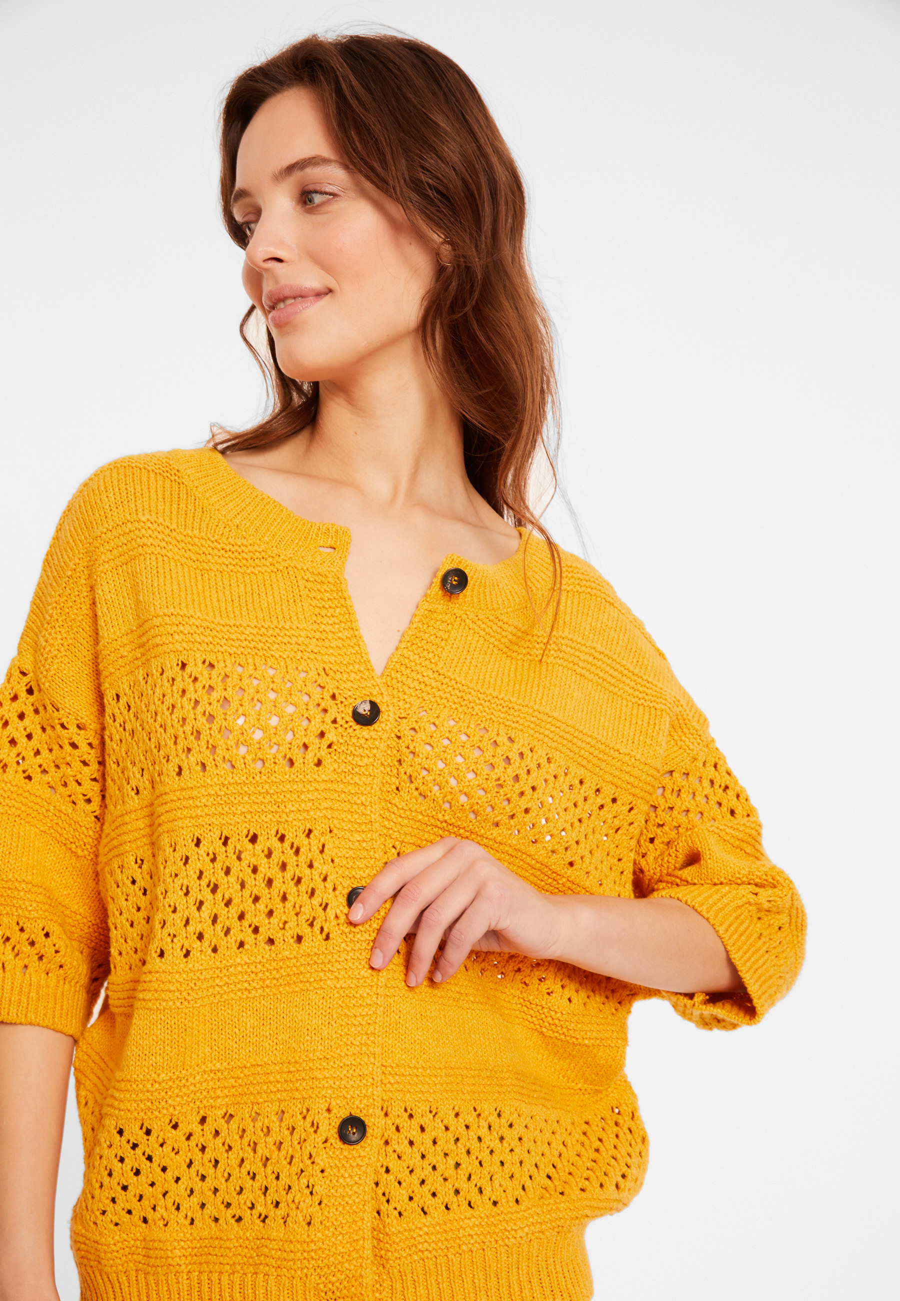 Openwork vest in cotton and linen - Maylisse