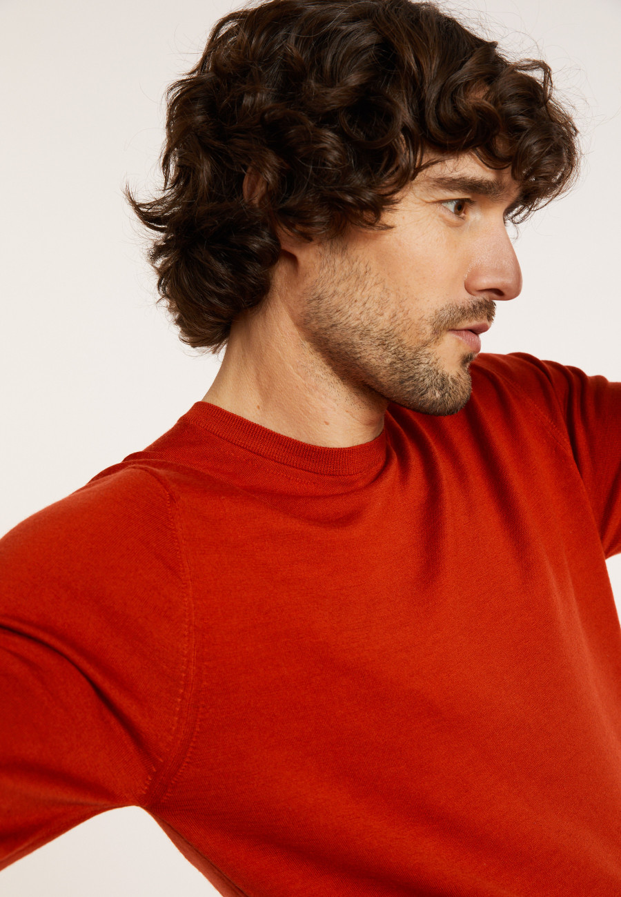 Suéter de lã merino com gola redonda Eddie