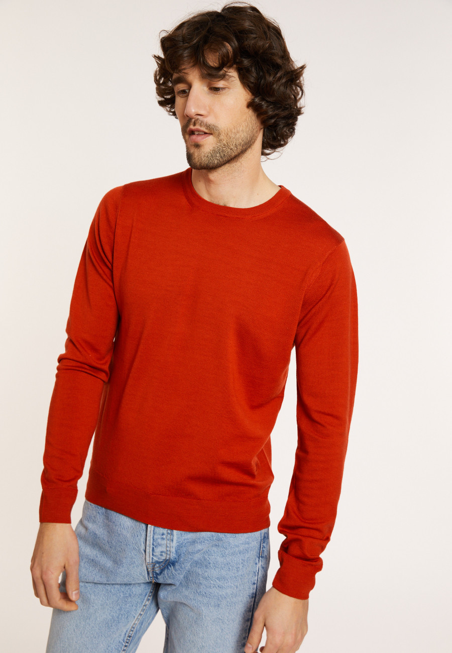 Suéter de lã merino com gola redonda Eddie