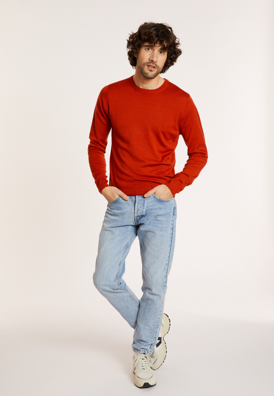 Suéter de lã merino com gola redonda Eddie