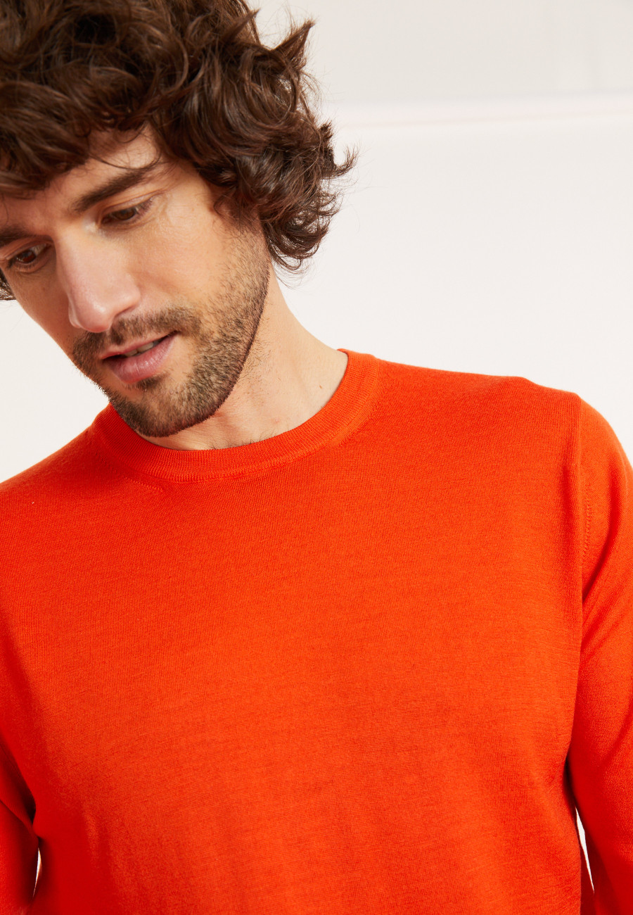 Suéter de lã merino com gola redonda Eddie