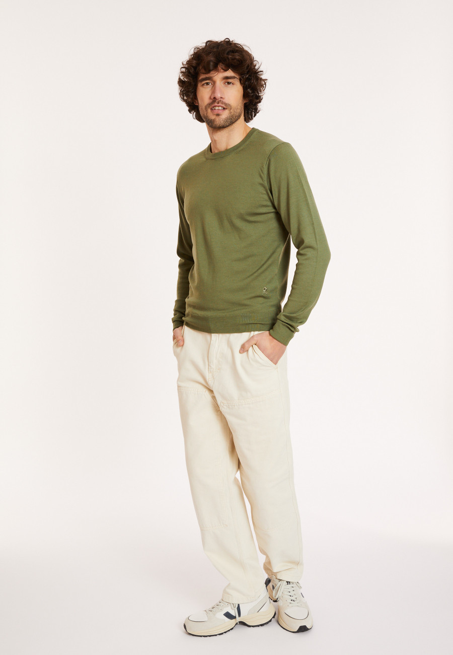 Suéter de lã merino com gola redonda Eddie