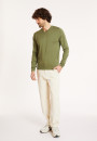 V-neck sweater with logo in merino wool - Elmo
