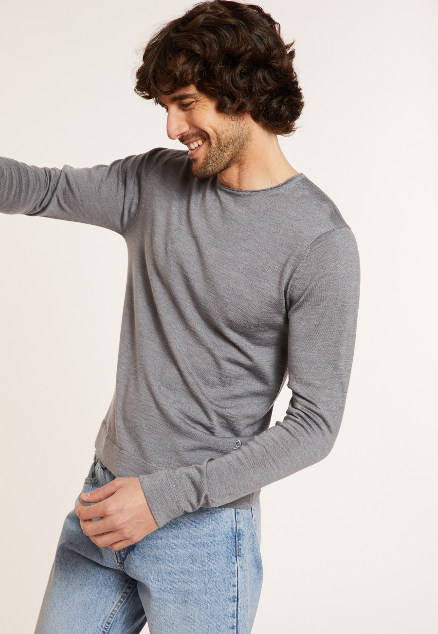 Suéter de lã merino com gola enrolada - Rythme