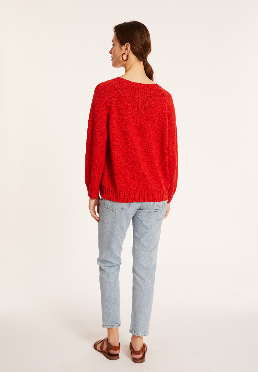 Pull col rond coton et lin - Mick