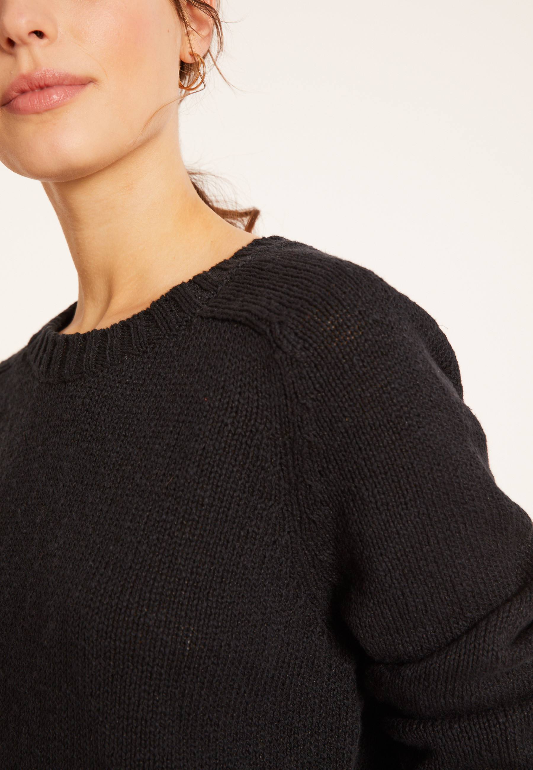 Cotton and linen hammer armhole sweater - Mick