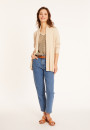 Flamed linen shawl collar cardigan - Maelle