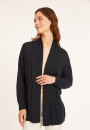 Flamed linen shawl collar cardigan - Maelle