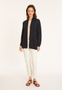 Flamed linen shawl collar cardigan - Maelle